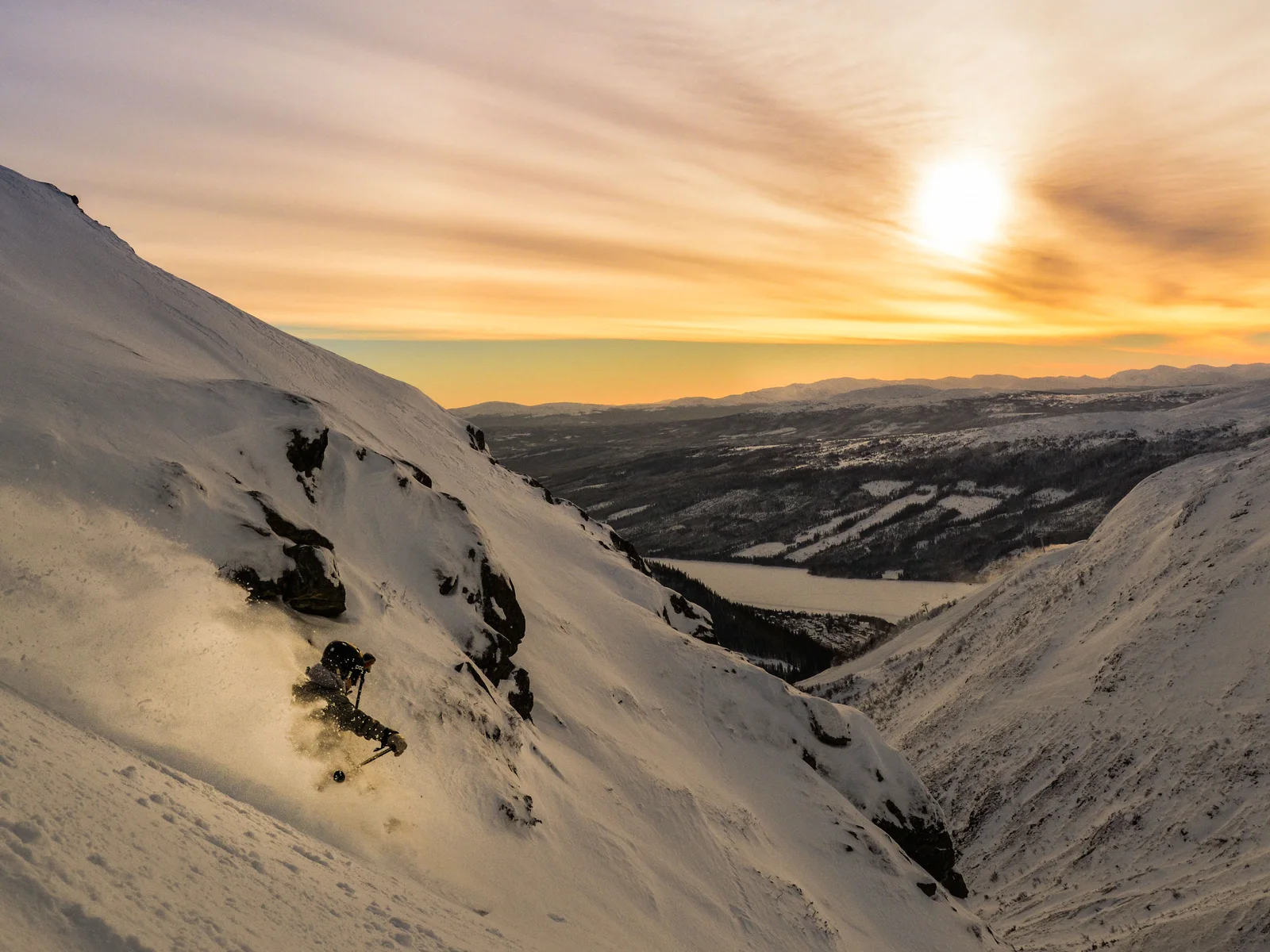 Utsikt över Åre-fjällen